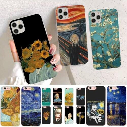 YNDFCNB Van Gogh oil painting Phone Case for iPhone 11 12 pro XS MAX 8 7 6 6S Plus X 5S SE 2020 XR case