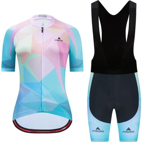 2021 Jersey Set Short Sleeve Lady Cycling Clothes Riding Clothing Fashion Leisure Bike Wear Women MTB Women Breathable Quick-Dry