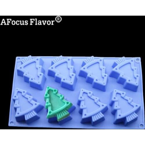1 Pc DIY Christmas Decoration Fondant Cake Mold Silicone Bakeware Cookie Embossing Tools Handmade Soap Making Stencil