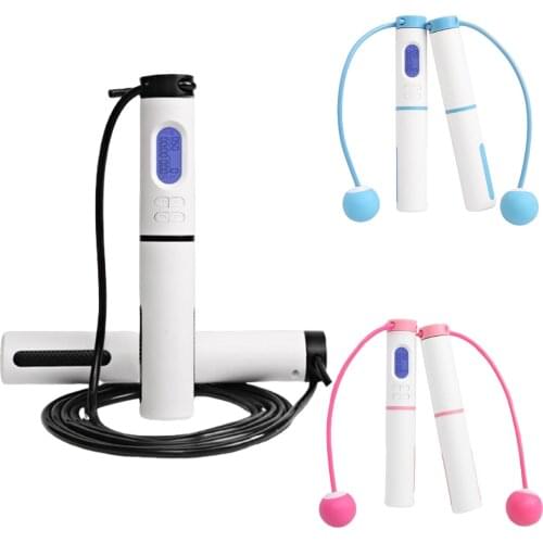 2Pcs/Set Adjustable Tangle-Free Jumping Rope Indoor Workout Cordless Jump Cord Adjustable Skipping Rope with Counter