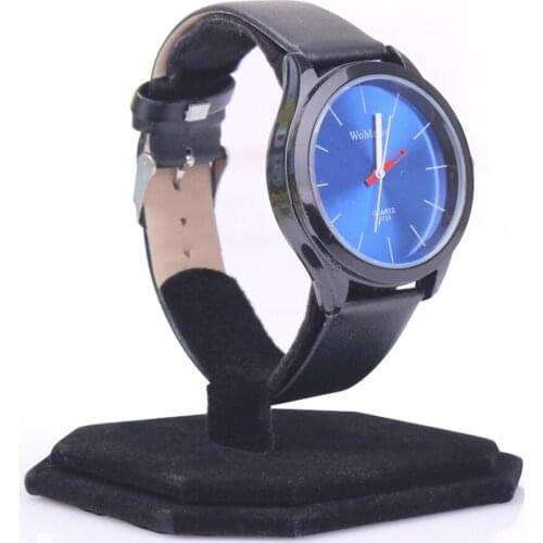 5pcs Black Velvet Watch Display Holder Stand C Type Wristwatch Holder Rack