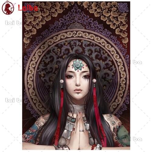 Diamond Painting Abstract art, oriental beauty Rhinestone 5D DIY Diamond Embroidery,Cross Stitch,diamond Mosaic Sale