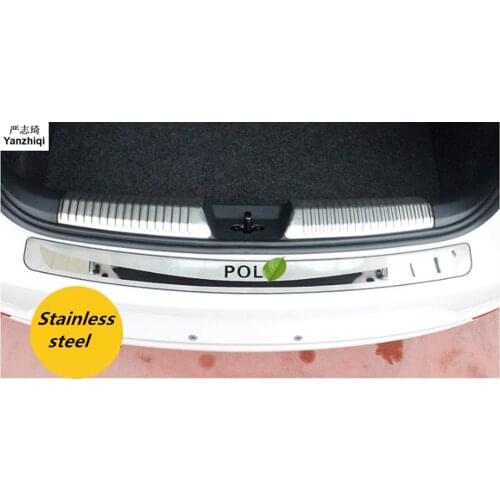 Car stickers Stainless Steel back rear trunk Sill Scuff Plate Protection pedal for 2011-2017 Volkswagen VW POLO Hatchback