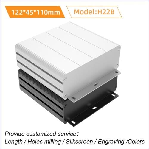 Diy Electrical Box Prefix Storage Enclosure Distribution Shell Portable Battery Aluminium Case H22B 122*45mm