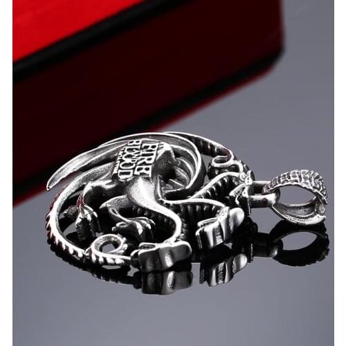 Europea design pendant stainless cool popular Necklace chain For Man Steel Cool 3D Fashion Jewelry