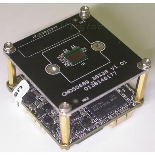 H.265 / H.264 IPC (4.0MP) 1/3" OmniVision OV4689 + Hi3516D CCTV IP camera PCB board module with LAN cable + IRC filter + M12 LEN