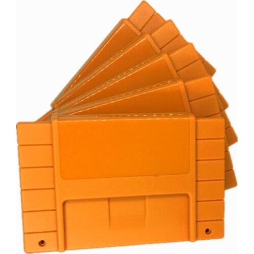 Orange color Game Cartridge Replacement Plastic Shell For NTSC SNES game card 16BIT game card Shell