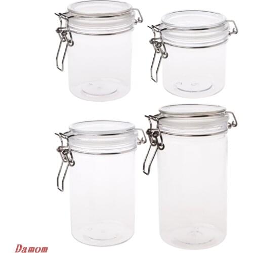 Food Storage Milk Powder Box Clamp Lid Air Tight Sealed Locking Jar Kitchen PETP