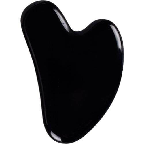 Obsidian Gua Sha Scraping Board Face Body Scraper Back Foot Guasha Scratch Massager Black Crystal Healing Stone Skin Care Tools