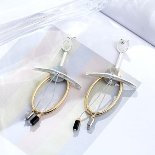 Fashion 2021 Vintage Korean Unusual Accessories Big Jewelry for Women Female Long Hanging Dangle Earrings Gifts for the New Year