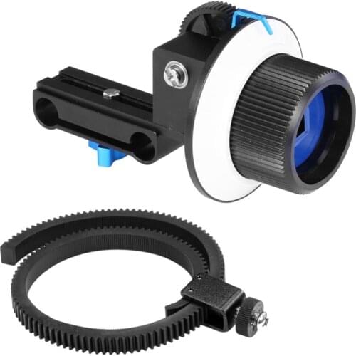 Upgrade F1 dslr camera follow focus & Gear Ring Belt for 15mm Rod Support for Canon Nikon Sony DSLR Camera and Camcorder Rig