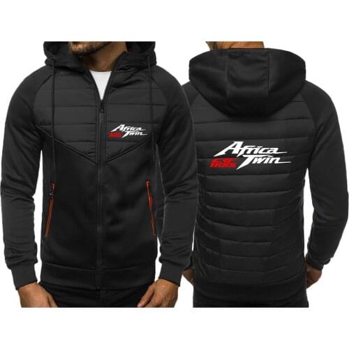 Mens Coat Autumn Africa Twin Crf 1000 L Print Zipper Hooded Jacket Cotton Coat Slim Fit Warm Fashion Thicken Outwear Tracksuit