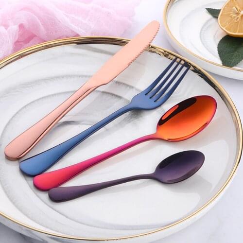 Simplicity Western Cutlery Set European Creativity Eco Friendly Dinner Set Dining Table Kitchen Geschirr Tableware Sets EK50DS