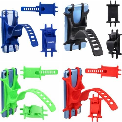 Non-slip Buckle Phone Mount Handlebar Bracket Useful Bike Mobile Phone Stand Holder Bicycle Phone Silicone Holder