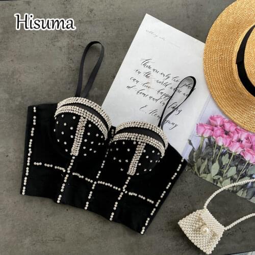 2021 summer new womens Retro rhinestones beading Tube top bra one piece belt pad wireless tube top female underwear Corset tops