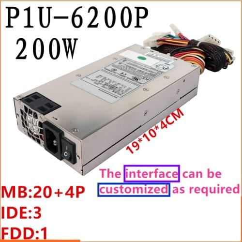 New PSU For Zippy Advantech Emacs ATX 20+4P 1U 200W Power Supply P1U-6200P