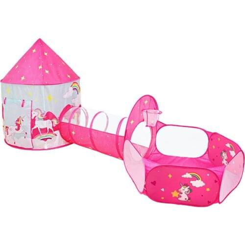 Portable 3 In1 Baby Tent Kid Crawling Tunnel Play Tent House Ball Pit Pool Tent For Children Toy Ball Pool Ocean Ball Holder Set