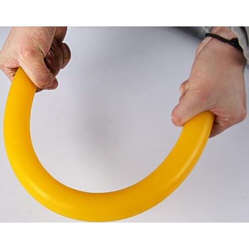 1pcs 20mm-60mm OD 8mm ID Polyurethane hollow round pure yellow damping buffer machinable plastic round bar pin 250mm length