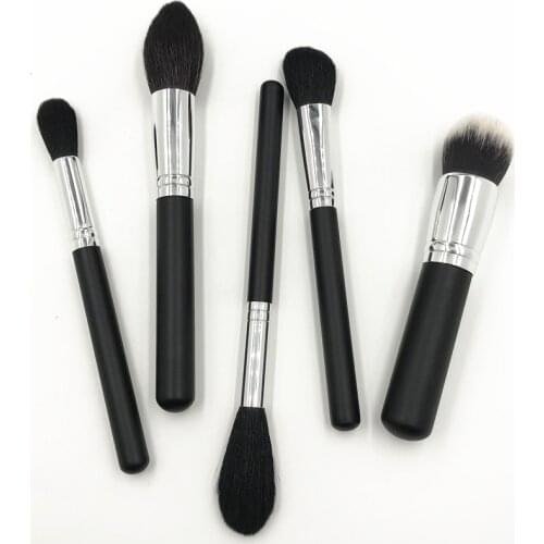 Professional M Series Black Wood Goat Hair Powder Blush Makeup Brush Highlighter Blending Contour Bronzer Make up Brush