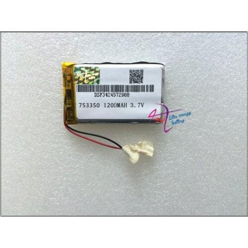 Professional supply 3.7V 753350 1200mah polymer battery powered car battery