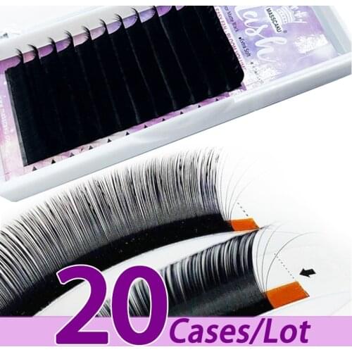20case/lot 2021 newest styles one second flower eyelash extension private label easy to fan soft natural eyelash extensions