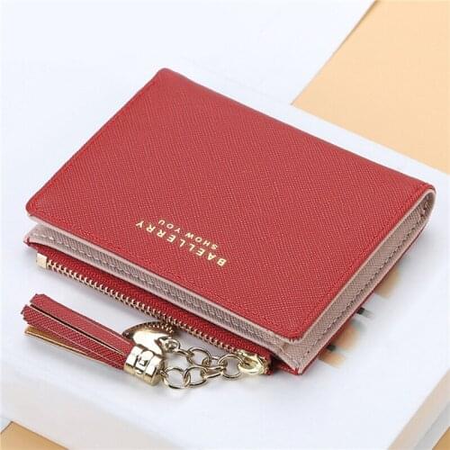 Luxury Tassel Women Wallet Small Luxury Brand Wallet Ladies Short Leather Female Wallets Zipper Purses Female Purse Clutch New