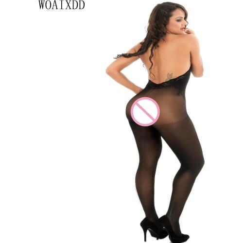 Sexy Lingerie Women Fishnet Bodystockings Erotic Lingerie Crotchless Babydoll Hot Sex Costumes Open Crotch Full Body Pantyhose