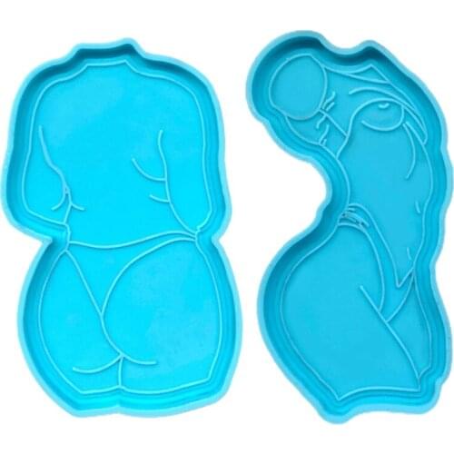 U90E Resin Silicone Molds Coaster Tray Epoxy Molds for DIY Crafts Decorations