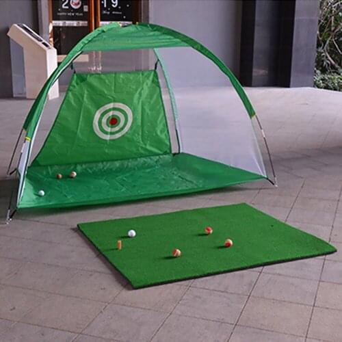 Foldable 2M Golf Training Cage Tent Practice Driving Chipping Hitting Net Aid