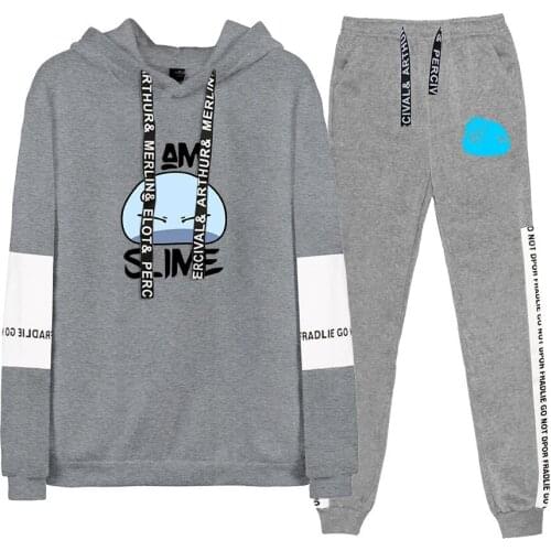 WAWNI That Time I Got Reincarnated as a Slime Hoodie Suit Unisex Pullover Sets Fashion Clothes Two Piece Set Cosplay Pants Suit