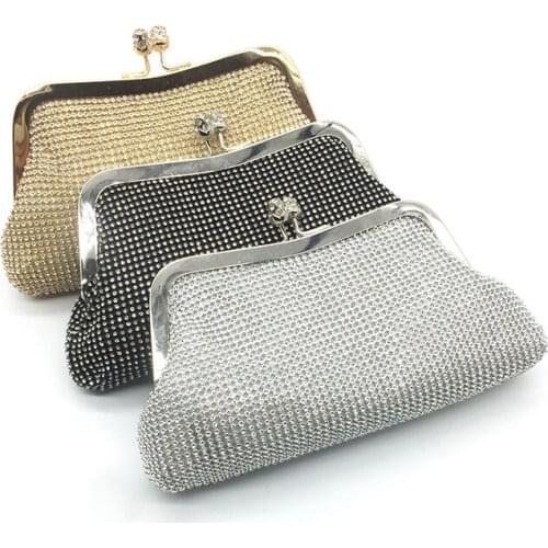 Ladies Diamonds Evening Bags Elegant Wedding Party Small Shell Handbag for woman Dinner Clutch Purse Chain Shoulder bag FTB318