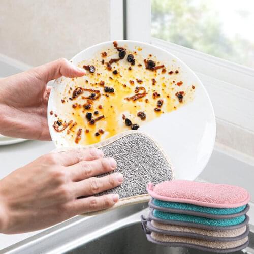 1 / 3/5PCS Double-sided Magic Kitchen Cleaning Towel Kitchen Utensils Brush Cleaning Bowl Artifact Brush Oot Water Absorption