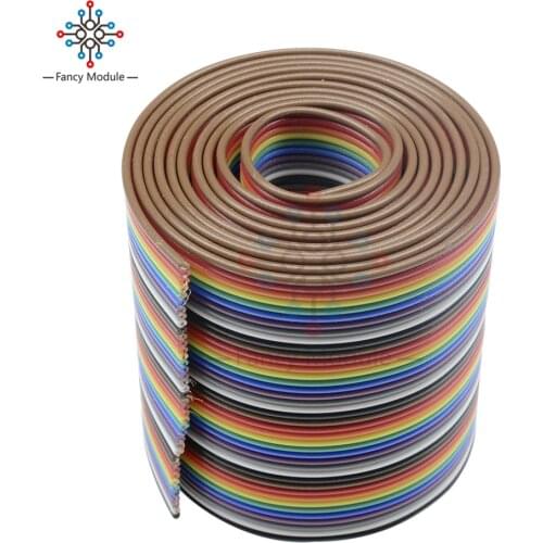 1M 3.3ft Rainbow Ribbon IDC Cable Wire 40 Pin Flat Ribbon IDC Cable Wire Rainbow Cable for Arduino DIY Electronic Kits