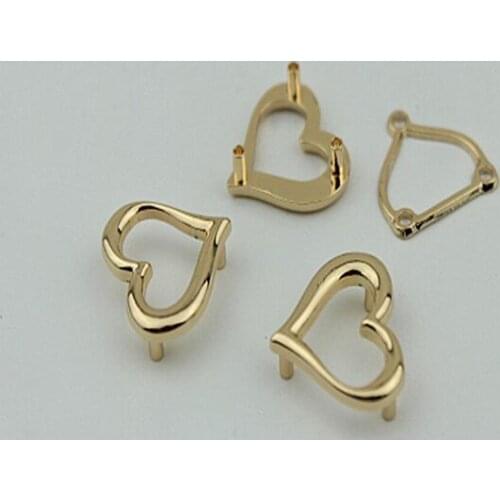 10 PCS / lot) luggage handbags shoes clothing metal love shape decorative buckle hardware accessories