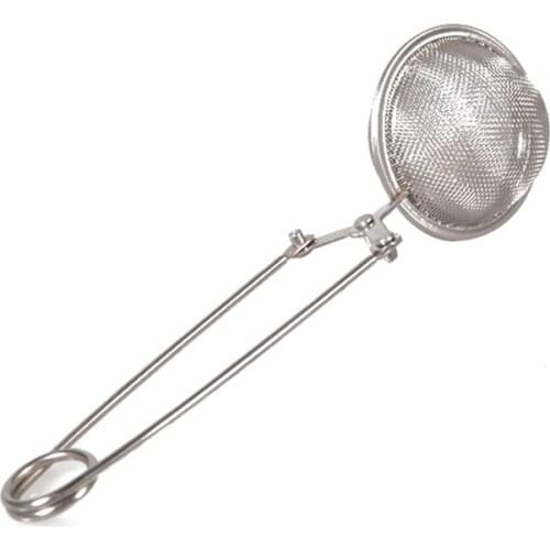 3pcs/lot Tea Infuser Mesh Tea Strainer Handle Tea Ball Stainless Steel Tea Pot Infuser Sphere KV 061