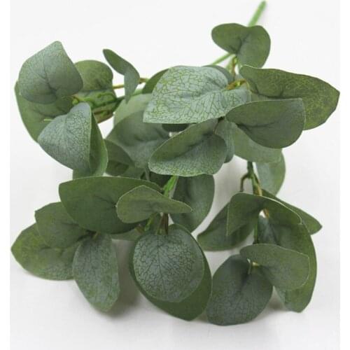 5 fork Eucalyptus Leaf Artificial Green Plant Flower Fake Flower Bouquet Wedding Wall Decoration