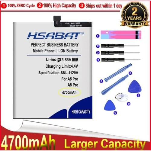 HSABAT 0 Cycle 4700mAh Battery for UMI Umidigi A5 Pro High Quality Mobile Phone Replacement Accumulator
