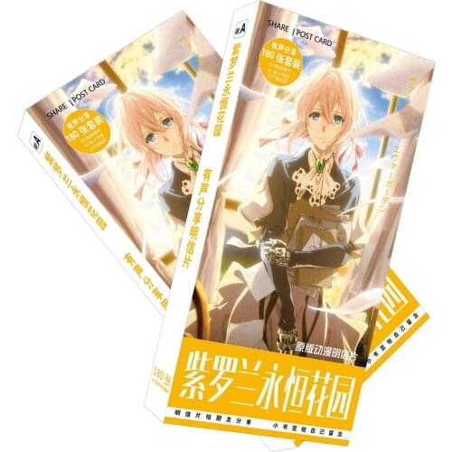 Anime Violet Evergarden Postcard Collection 180 Post Card + Sticker Gift Cosplay Artbook