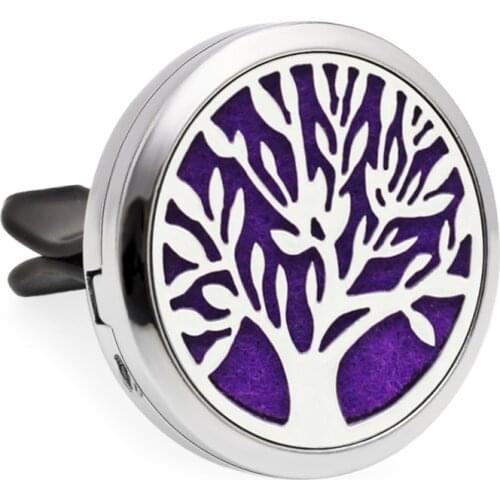 Car Vent Clips Diffuser locket Air Freshener Parfum Essential Oil Perfume Locket Magnetic Free 10Pads Tree of life I Love Yoga