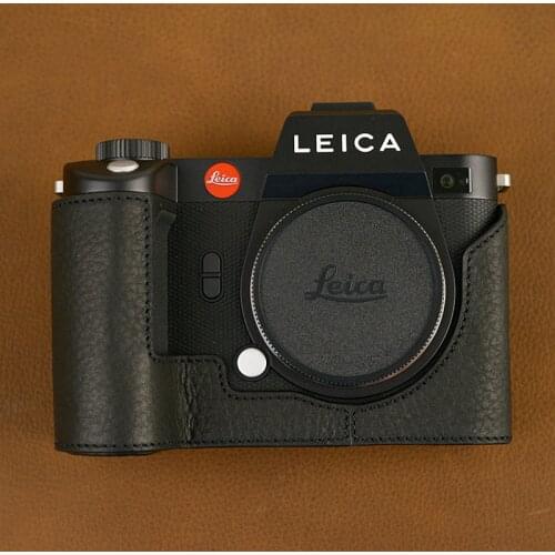 AYdgcam Handmade Genuine Leather Camera case Half Body For Leica SL2 Camera Bag Bottom Cover Handle Vintage Case