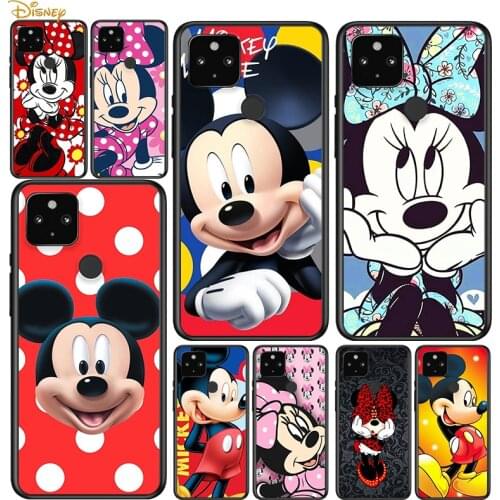 Mickey mouse cartoon Shockproof Cover for Google Pixel 5 5A 4 4A XL 5G Black Phone Case Shell Soft Fundas Coque Capa