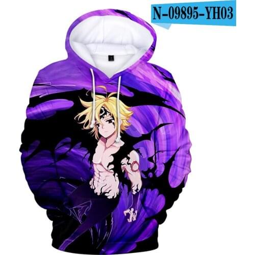 Childrens Hoodies New The Seven Deadly Sins Hoodies 3D Print Sweatshirts Boys/girl And Children Streetwear Meliodas Pullovers