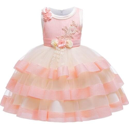 Baby Girls Flower Kids Dress for Girls Lace Cake Tutu Party Princess Dress Girl 2 4 6 7 8 10 Yrs Birthday Party Event Prom Dress