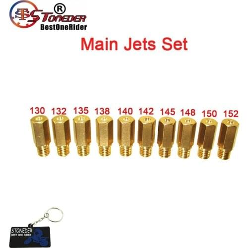 STONEDER Carb Main Jet 130/132/135/138/140/142/145/148/150/152 For Keihin 99101-357 PWK PE OKO KOSO