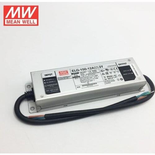 MEAN WELL ELG-150-12A-3Y 120W 10A 12V Adjustable LED Power Supply 110V/220V AC to 12V DC 10A waterproof IP65 Meanwell led driver