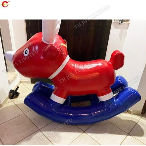 Custom made giant inflatable rocking horse for kids and adults carnival inflatable horse riding inflatable sport game
