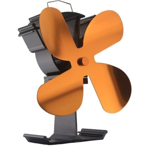 2019 Fireplace 4 Blade Heat Powered Stove Fan Fan For Wood Burning Stove Log Burner Fireplace Eco Friendly Quiet Large Air Flow