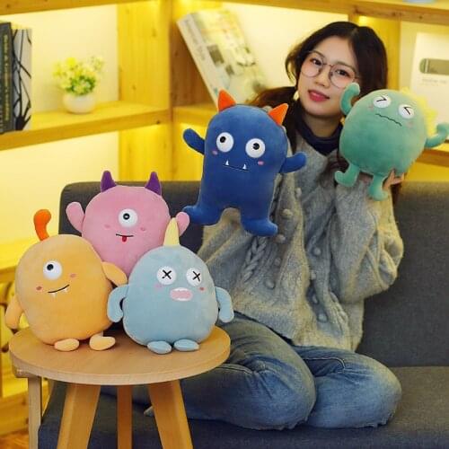25cm Kawaii Monster Plush Toys Soft Cartoon Eyes Animal Monsters Stuffed Dolls for Kids Birthday Gift Baby Children Home Decor