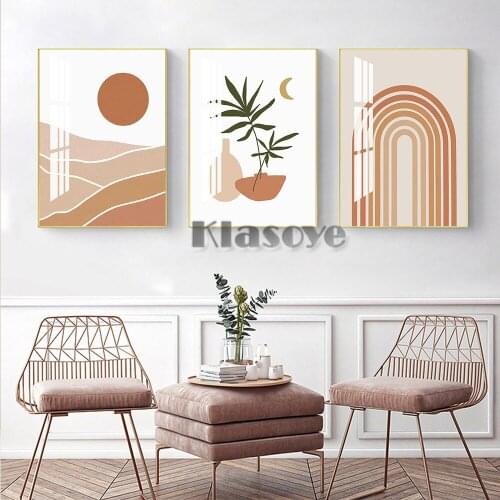 Scandinavian Prints Poster Wall Art Neutral Arch Minimalist Abstract Illustration Modern Living Room Home Decor Wall Stickers