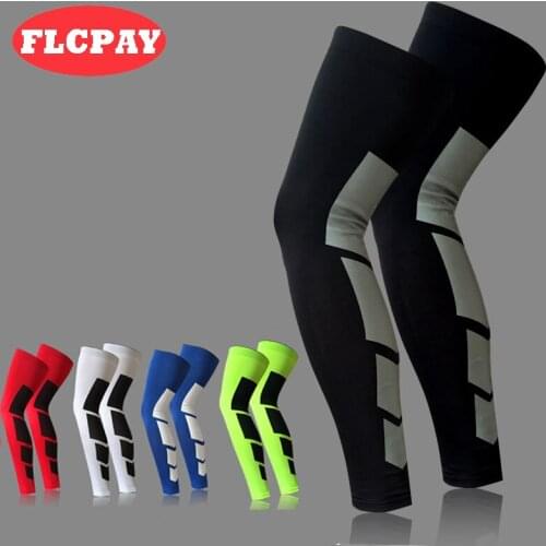 New 1 Pair Sports Safety Leg Warmers Breathable Lycra Cycling Running Basketball Compression Leg Knee Pads Sleeves Legwarmers